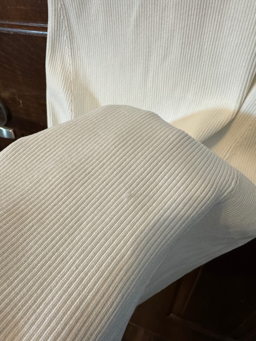 Zara White Ribbed Sleeveless Open Back Mini Dress Size S - Picture 5 of 5